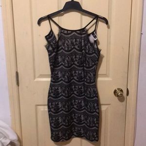 Laced black and cream dress